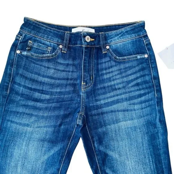 Kancan Mid Rise Super Skinny Dark Wash Jeans Size 7/27 - Picture 7 of 15